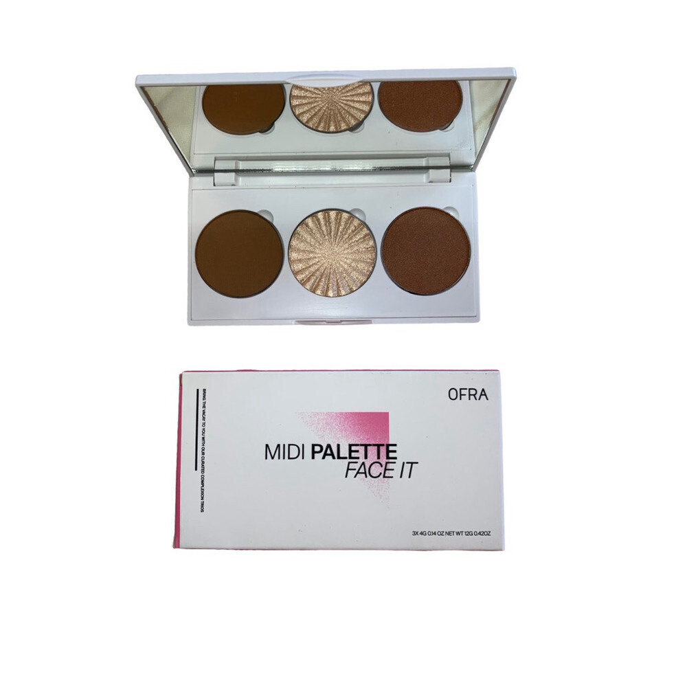 OFRA FACE IT Medium Midi Trio Makeup Palette Highlight, Bronze, Contour